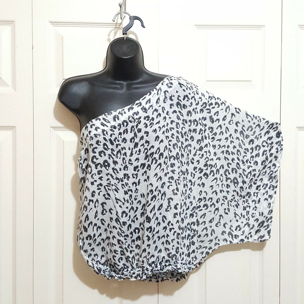 RETRO ONE SHOULDER ANIMAL PRINT